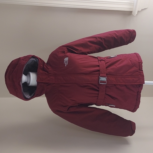 The North Face Other - The North Face Girls Maroon Down HyVent 550 Hooded Winter Jacket Size L 14-16